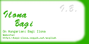 ilona bagi business card